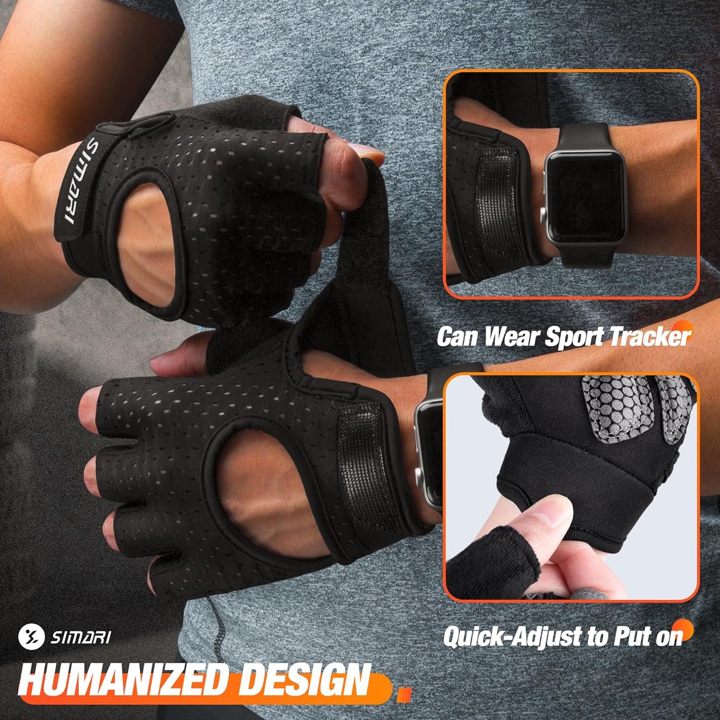 Breathable Weight Lifting Gloves for Men and Women - Padded Grip, Full Palm Protection for Gym Training, Cycling, Crossfit, and Climbing