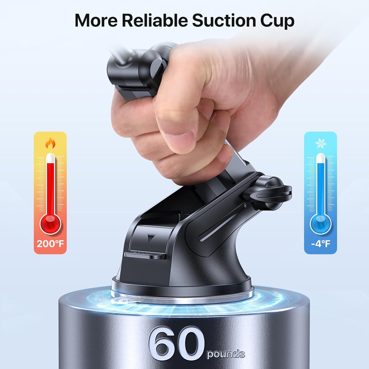 Phone Holders for Your Car, Multifunctional Car Phone Holder with Suction Cup Base, Hands Free Universal Cell Phone Car Mount, Automobile Phone Mount Car for Iphone Android Smartphones(Base)