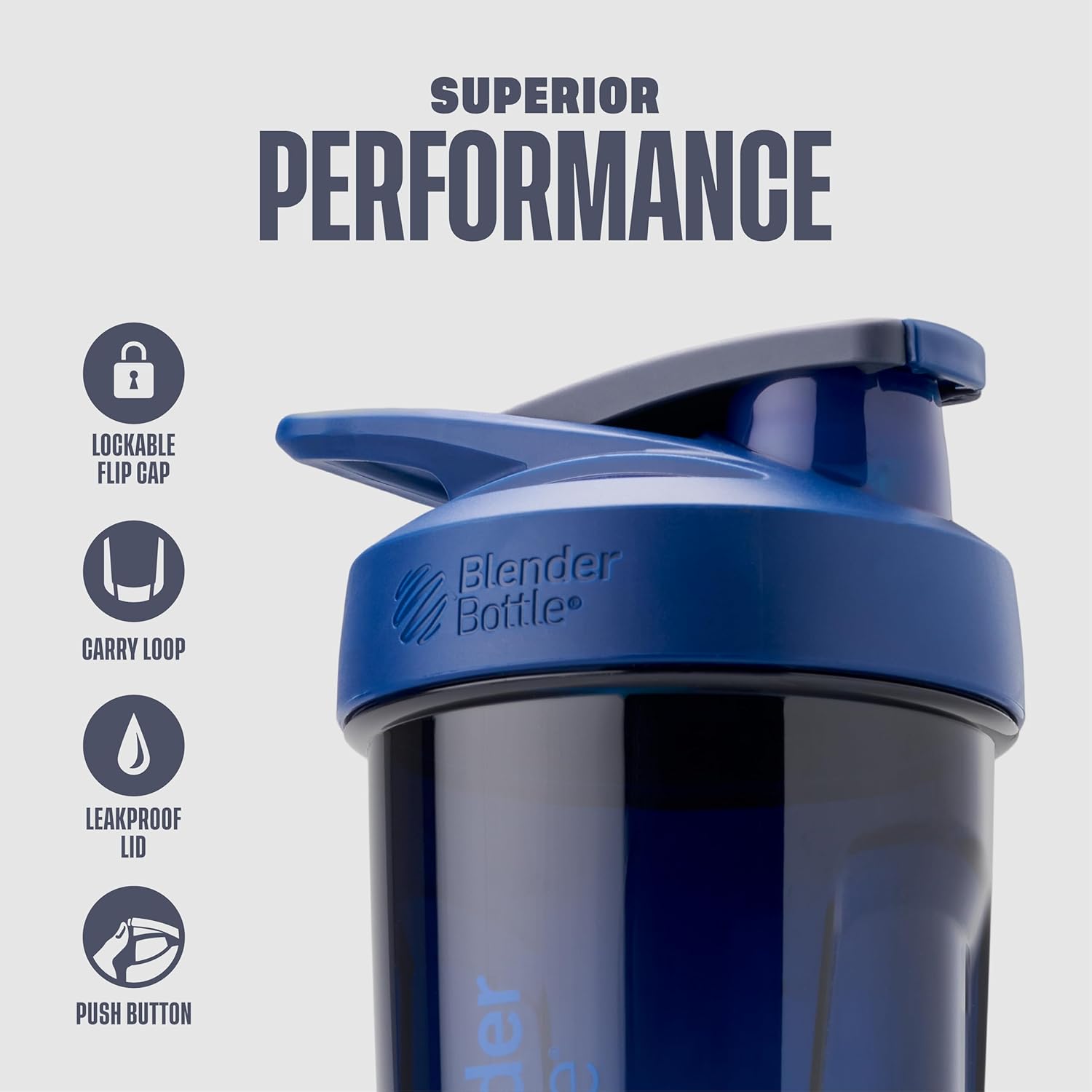 Strada Shaker Cup Perfect for Protein Shakes and Pre Workout, 28-Ounce, Blue
