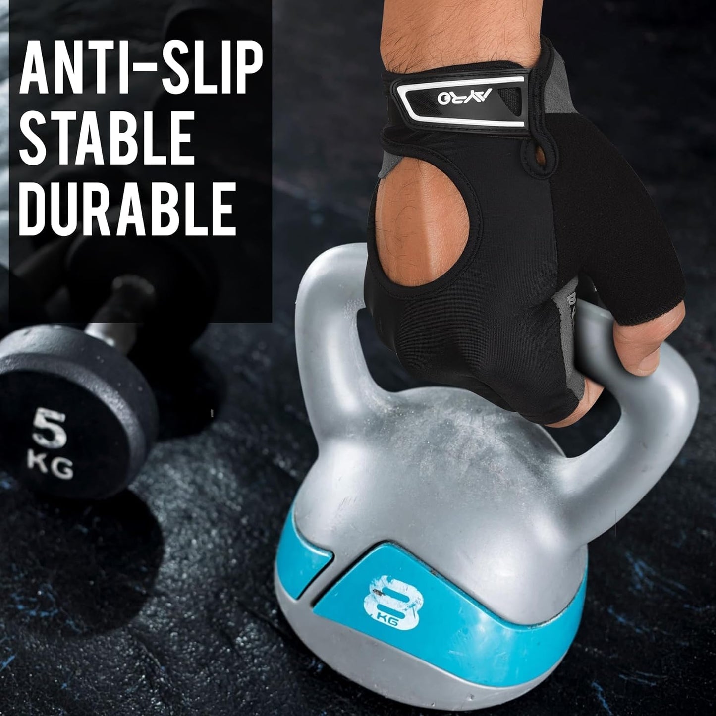 Breathable Weight Lifting Gym Workout Gloves with Extra Grip for Men & Women, Exercise Gloves with Full Palm Protection, Removal with Durable Closure, for Weightlifting, Cycling