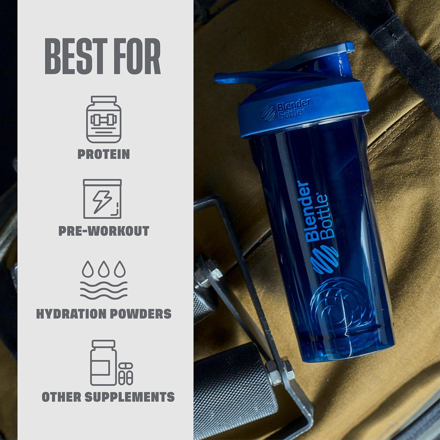 Strada Shaker Cup Perfect for Protein Shakes and Pre Workout, 28-Ounce, Blue