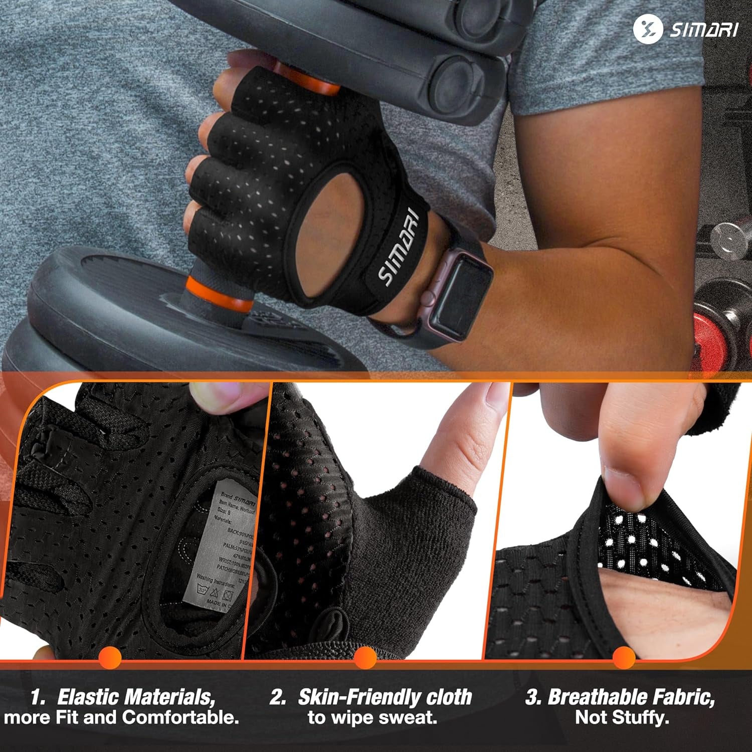 Breathable Weight Lifting Gloves for Men and Women - Padded Grip, Full Palm Protection for Gym Training, Cycling, Crossfit, and Climbing